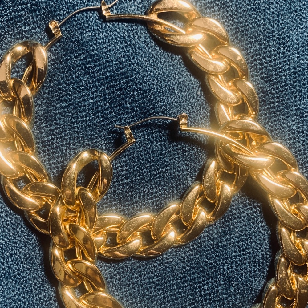 Chain link earrings and Ankle Bracelet Set